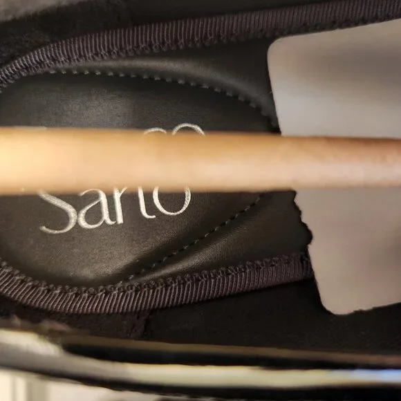 Franco Sarto Black Glitter Loafers - Picture 5 of 13